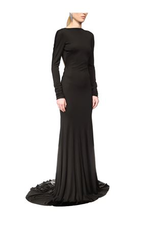 Gather Detail And Open Back Gown DAVID KOMA | PF25DK07DLBLACK